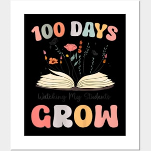 100 Day Watching My Students Grow 100 Days Of School Teacher Posters and Art